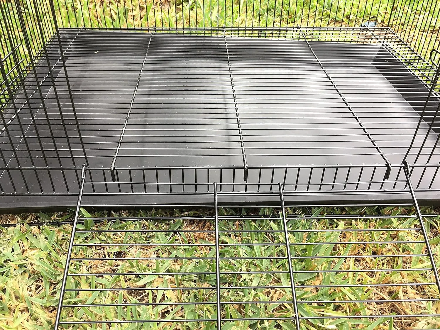 3-Levels Easy Portable Collapsible Ferret Chinchilla Sugar Glider Rats Mouse Animal Critter Chew-Proof Metal Carrier Travel Cage with Narrow 3/8-Inch Bar Spacing Easy to Setup No Tools Needed