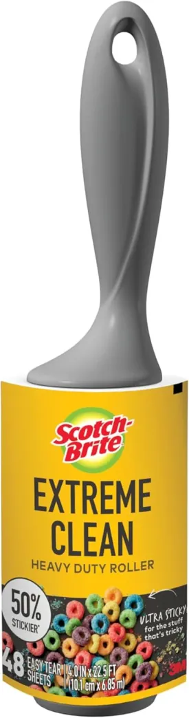 3M 830R-S-48 Scotch-Brite 50% Stickier Lint Roller-48 Sheets 4" X25.1