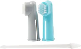 4Set Pet Toothbrush Kit Dual Head Finger Brushes for Dogs and Cats Easy to Use Cleaning Tools Safe Material for Care for Pet Teeth