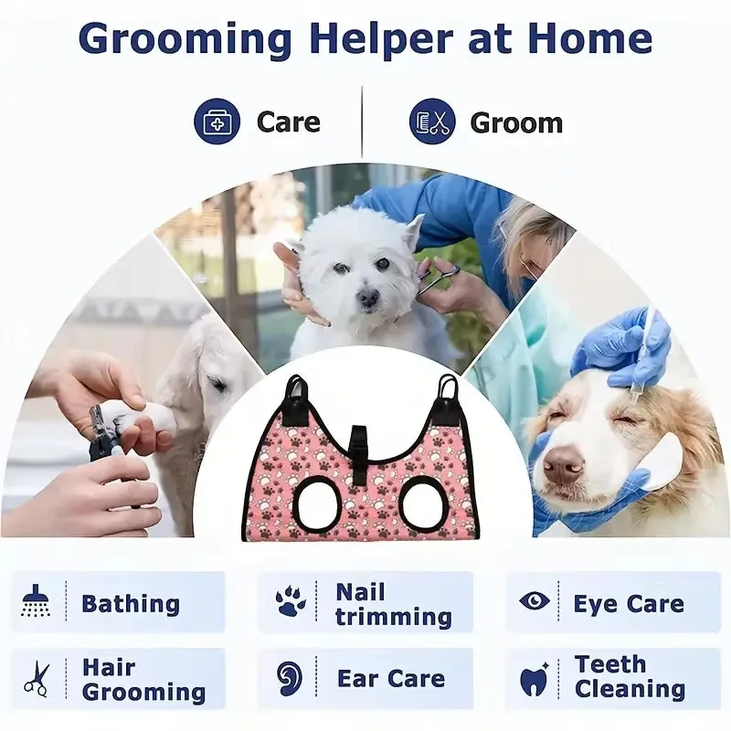 5Pcs/Set Pet Grooming Hammock, Thickened Hammock for Nail Trimming, Suitable for Dogs and Cats Grooming Supplies