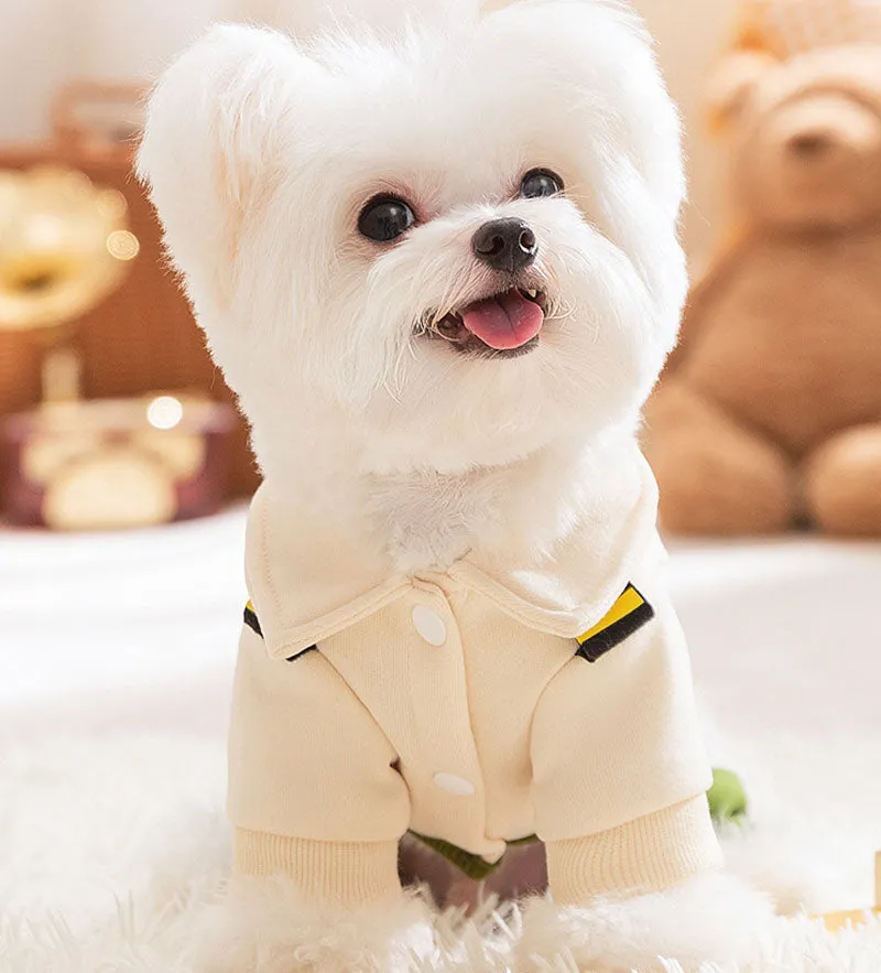 Autumn and winter dog college style cool uniform traction four-legged student uniform sweater cat shoulder bag pet dog clothes