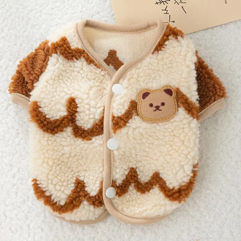 Autumn and winter dog traction vest, cat biped cotton coat pet clothes