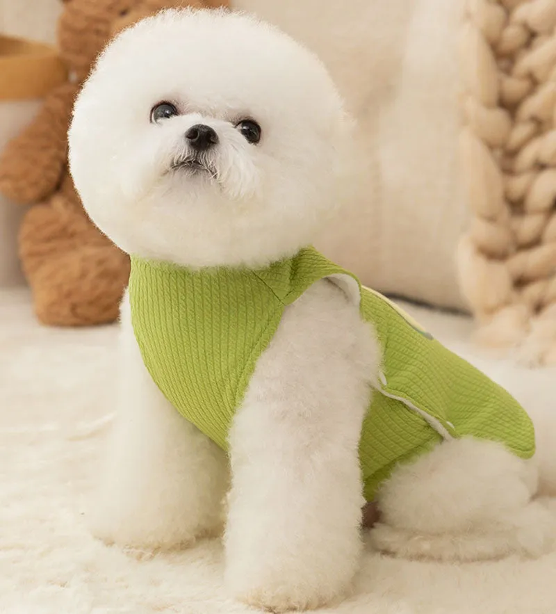 Autumn and winter dog traction vest, cat biped cotton coat pet clothes