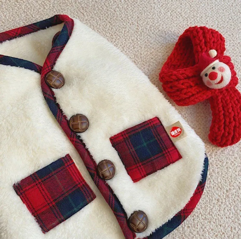 Autumn and winter dog traction vest, cat biped cotton coat pet clothes