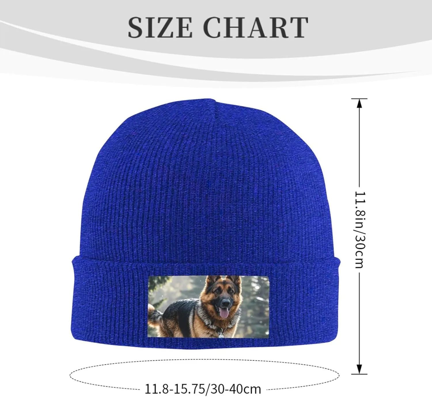 Beanie Hat for Women Men German Shepherd Dog Knitted Hat Warm Winter Hat