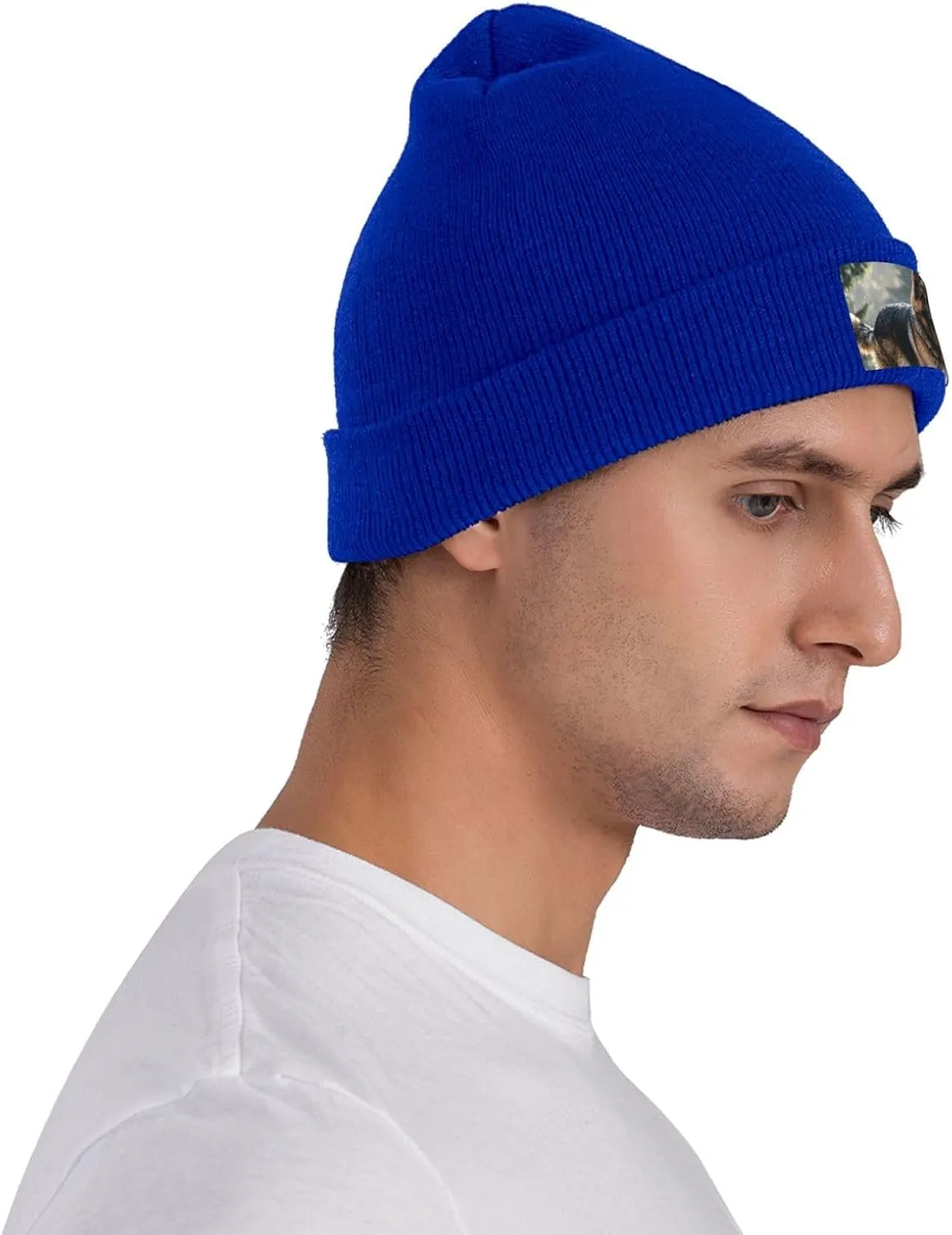 Beanie Hat for Women Men German Shepherd Dog Knitted Hat Warm Winter Hat