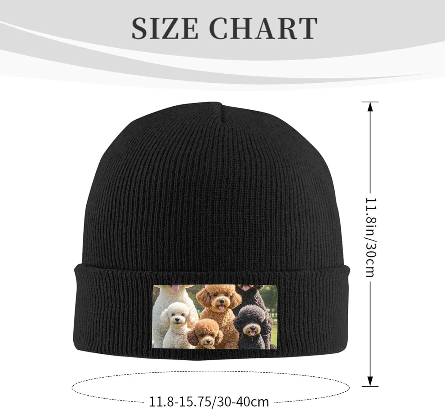 Beanie Hat for Women Men Poodles Dogs Knitted Hat Warm Winter Hat
