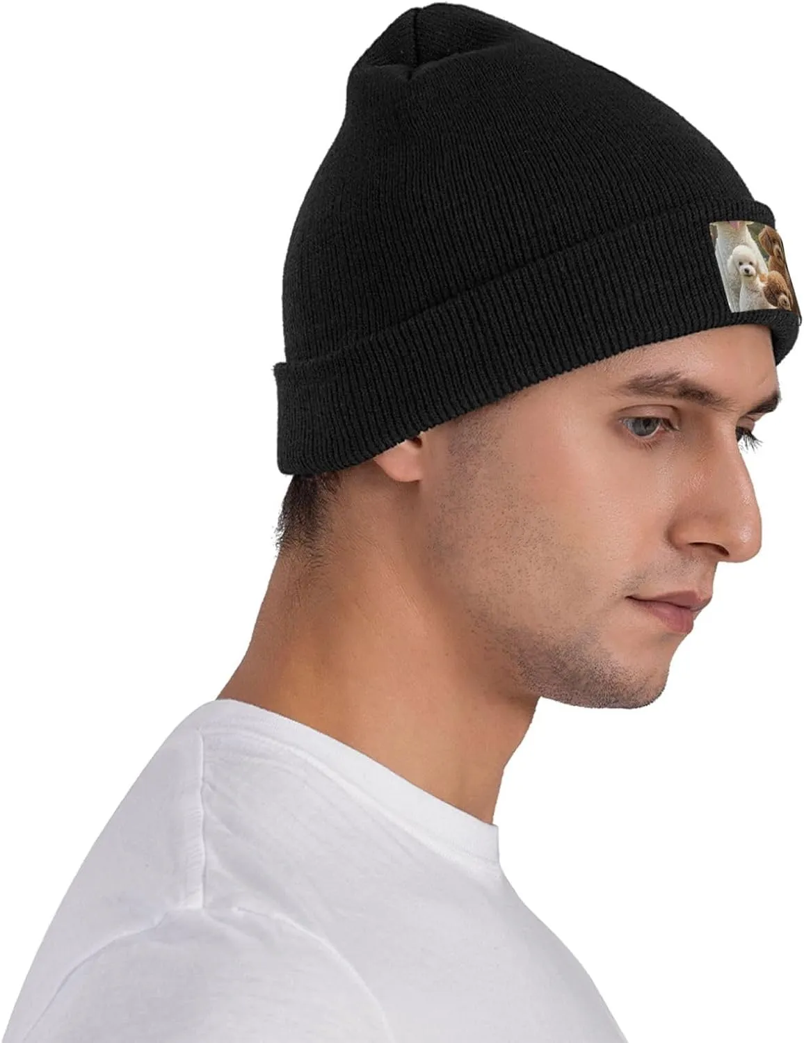 Beanie Hat for Women Men Poodles Dogs Knitted Hat Warm Winter Hat