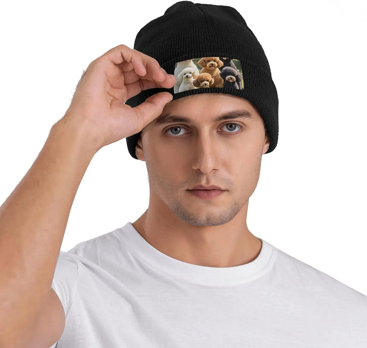 Beanie Hat for Women Men Poodles Dogs Knitted Hat Warm Winter Hat