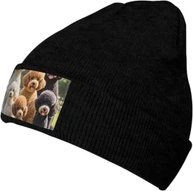 Beanie Hat for Women Men Poodles Dogs Knitted Hat Warm Winter Hat