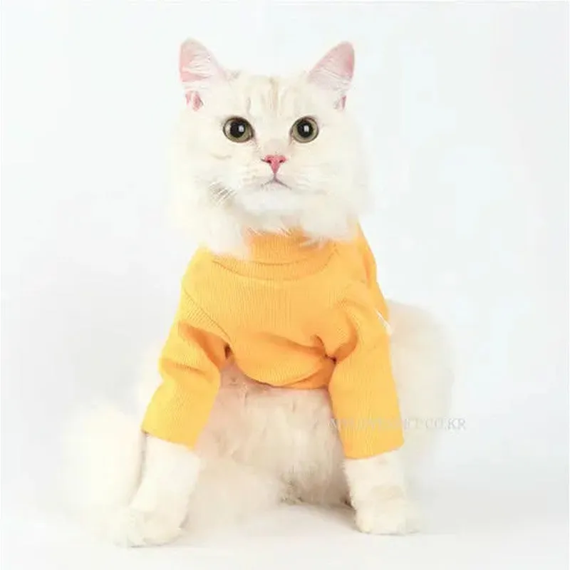Bright Yellow Turtleneck for Stylish & Cozy Pets