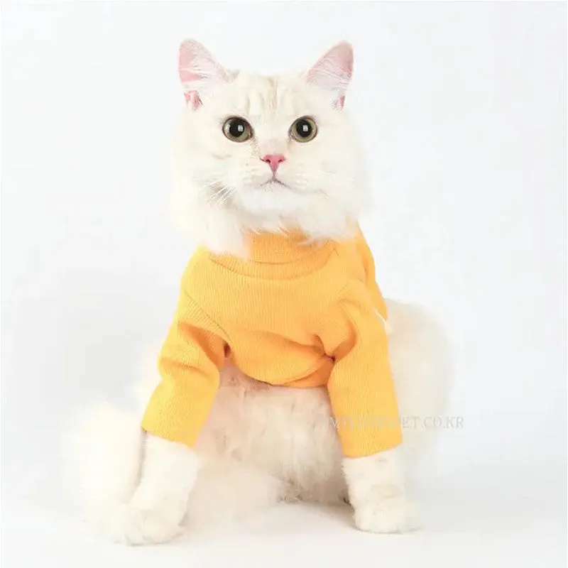 Bright Yellow Turtleneck for Stylish & Cozy Pets