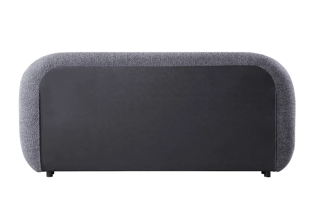 Cedar King Bed Frame - Charcoal Pepper Boucle
