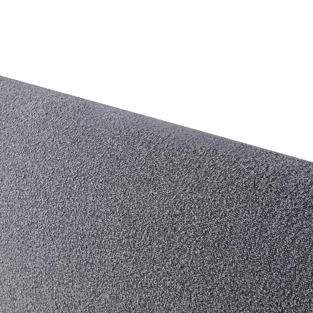 Cedar King Bed Frame - Charcoal Pepper Boucle