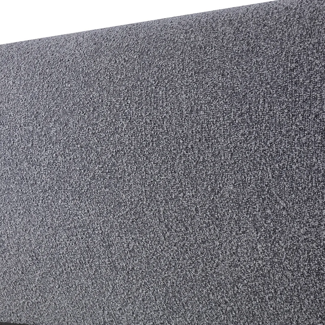 Cedar King Bed Frame - Charcoal Pepper Boucle