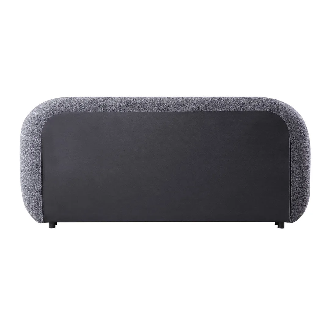 Cedar King Bed Frame - Charcoal Pepper Boucle