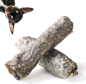 Cod Skins Dog Treats, All-Natural Chew Fish Skin Rolls, Rawhide-Free Natural One-Ingredient Healthy Dog Treat, Rich in Omega3 Protein 10.6 OZ