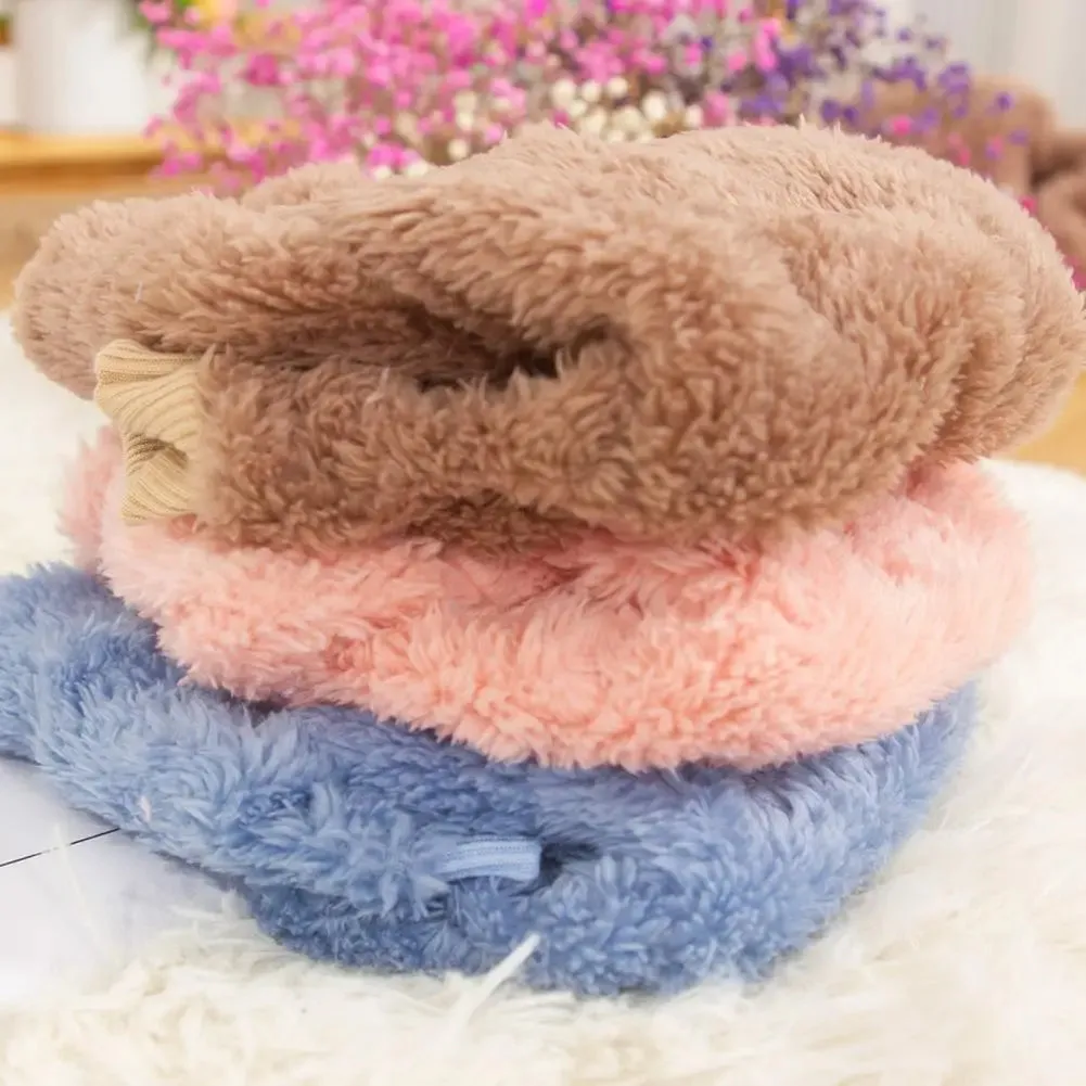 Cozy Winter Dog Clothes with Traction Ring 4-Legged Double Sided Thick Long Plush High Collar Warm Pet Clothes