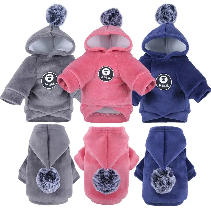 Cute Fleece Hoodie For Small Pet Puppy Kitty