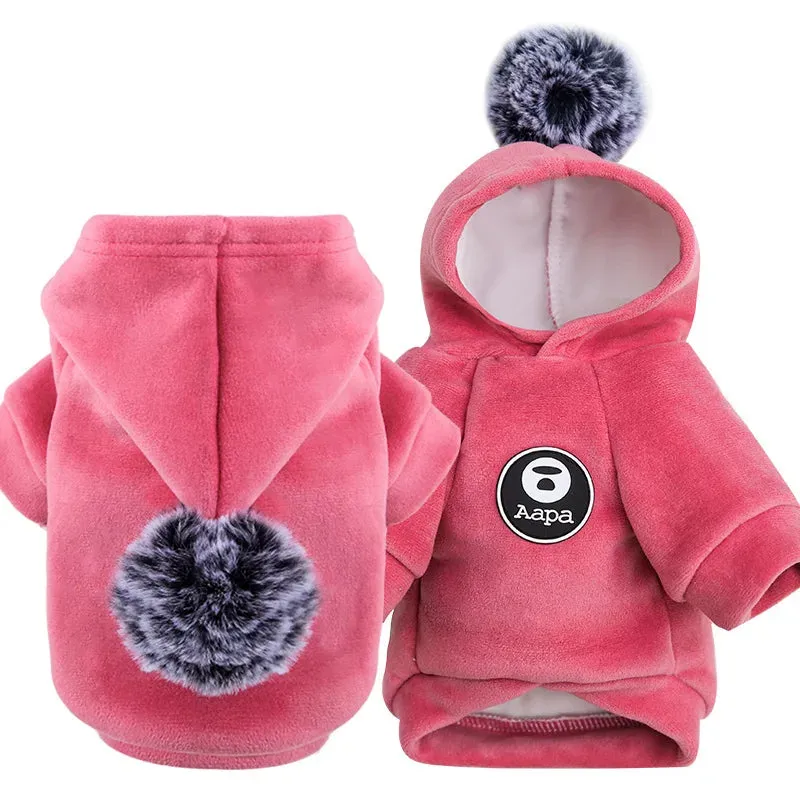 Cute Fleece Hoodie For Small Pet Puppy Kitty