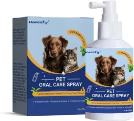 Dog Breath Spray for Bad Breath, Dog Teeth Cleaning Spray for Pet Dental Care,Dogs and Cats Plaque and Tartar Remover,Pet Friendly, Great for Pet Needs (1.7oz/50ml)