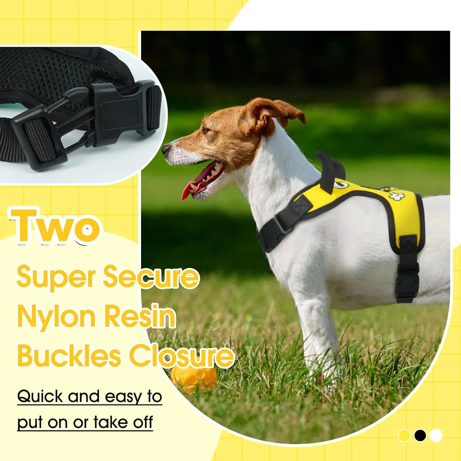 Dog Harness for Small Dogs, Dog Harness and Leash Set, Cute Breathable Mesh Puppy Harnesses, Adjustable Soft Padded Dogs Vest Harnesses(Yellow Bull, S)