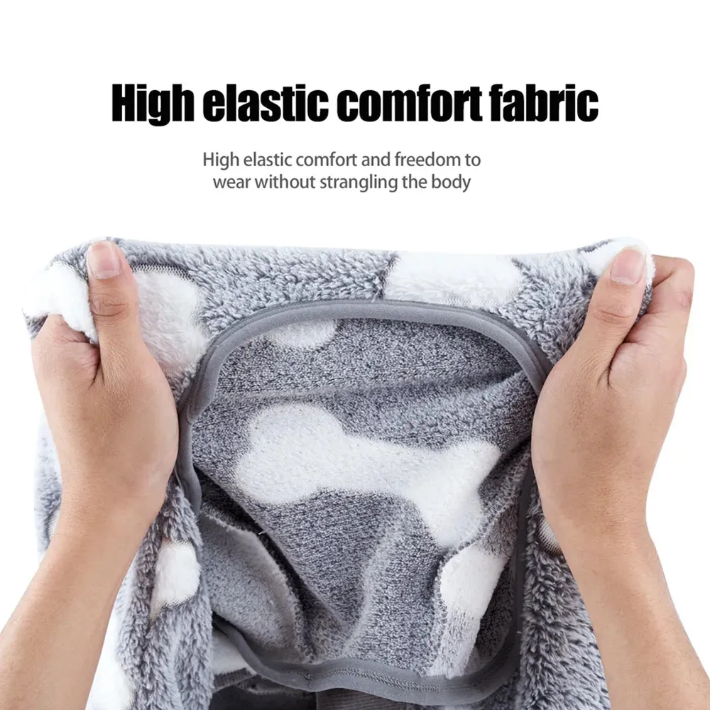 Dog Pajamas Four Legs Cute Puppy Fleece Winter Warm Dog Jumpsuit Cute Pet Clothes Onesies For Medium Large Dogs Labrador Coat