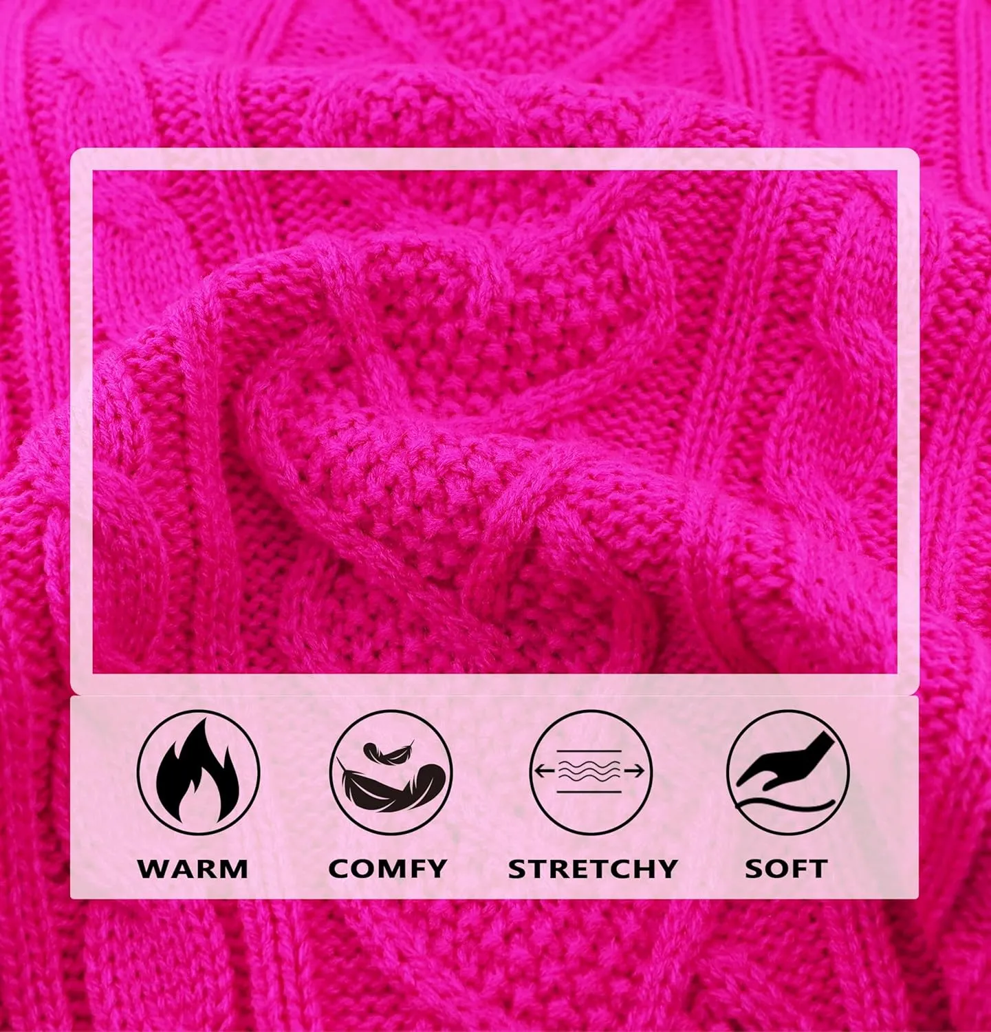 Dog Sweaters Dog Clothes for Small Dogs Dog Knitted Warm Sweater Turtleneck Puppy Clothes Small Dog Pullover Sweater Fall Winter Cat Apparel (Rose, Large)
