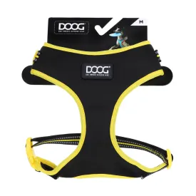 DOOG Neoflex Neoprene Bolt Neon Black and Yellow Dog Harness Medium^^^