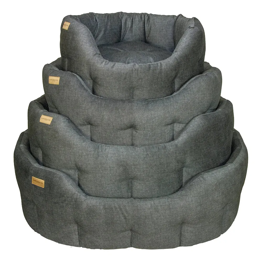 Earthbound Velvet Charcoal Dog Bed