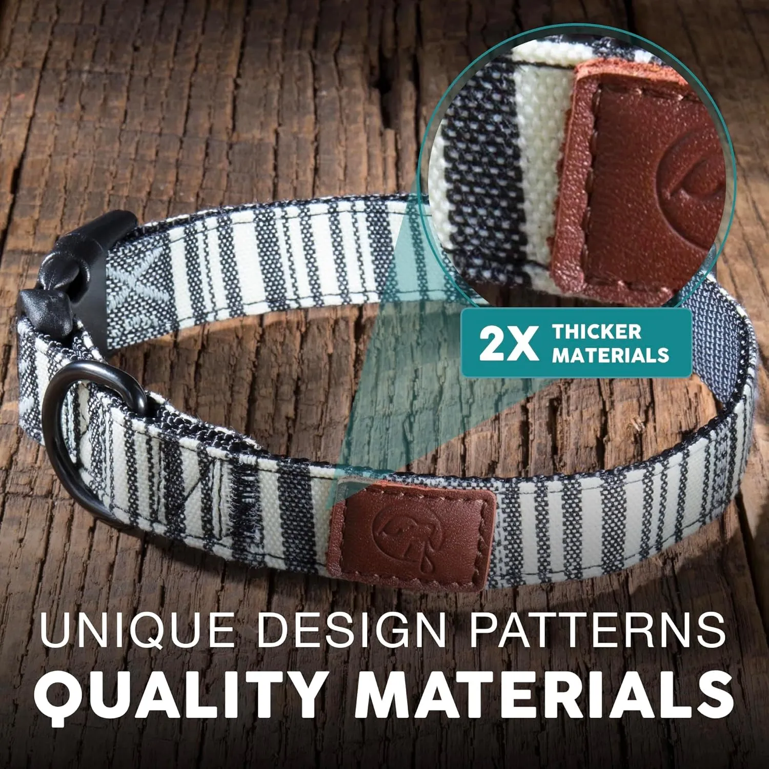 Embark Adventure Dog Collar  Stylish & Durable Nylon Collar for Medium Dogs,Comfortable & Adjustable Pet Collar for Medium Sized Dog with Strong Buckles