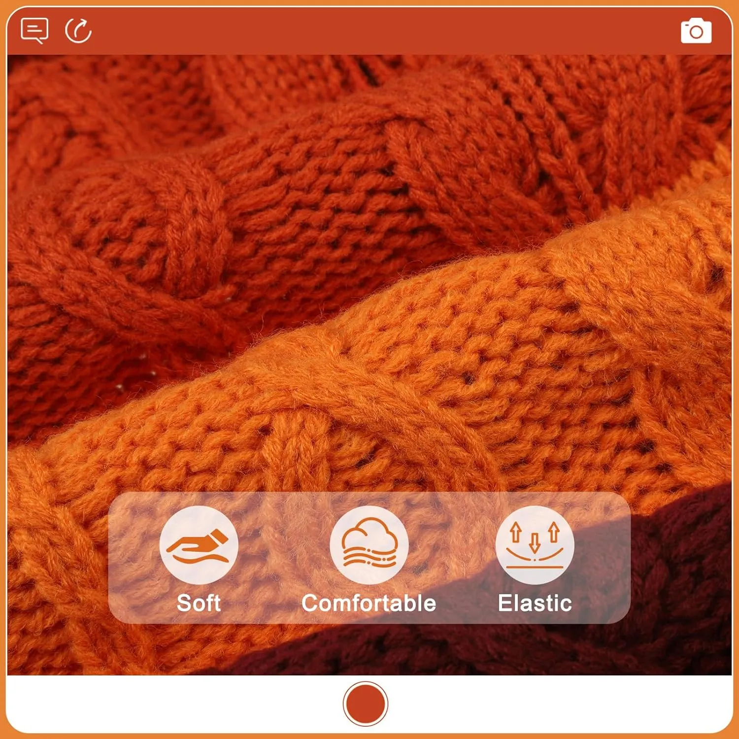 EXPAWLORER Dog Sweater - Large Dog Fall Sweaters for Dogs Girls Boys,Classic Turtleneck Knitwear Dog Clothes for Cold Weather, Cable Knit Dog Outfit,Coat,Pet Apparel(Orange,XL)
