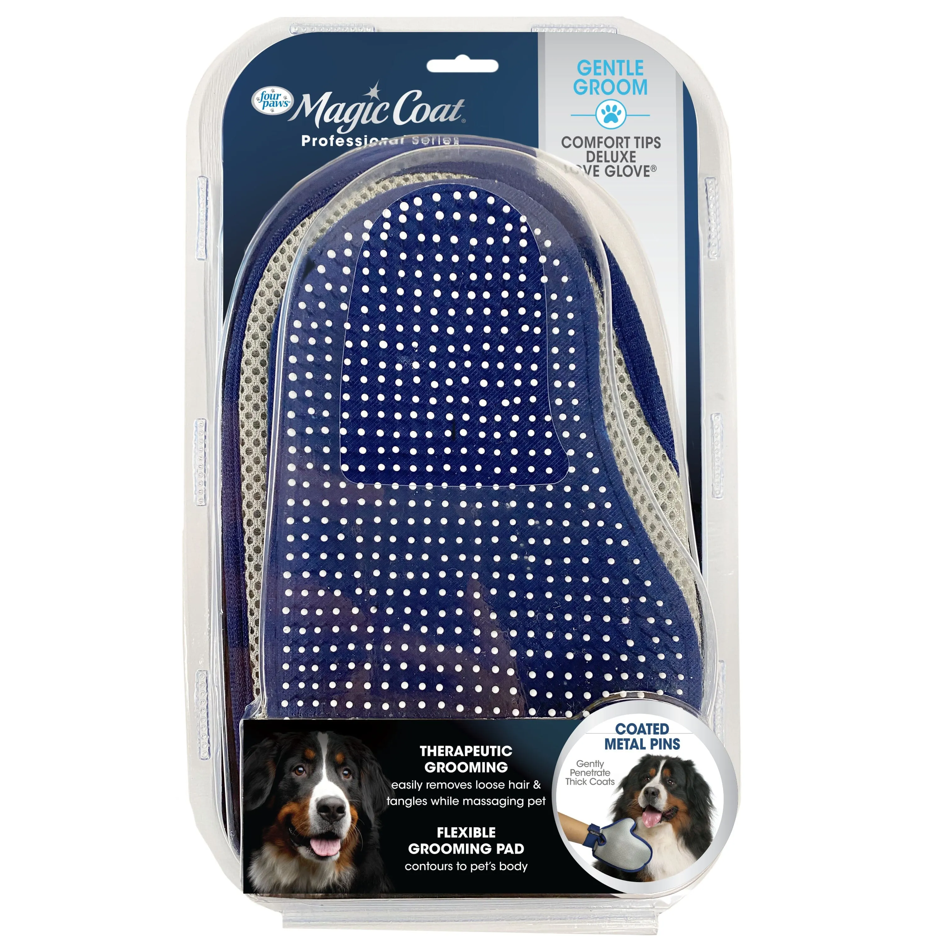 Four Paws Magic Coat Professional Series Comfort Tips Deluxe Dog Grooming Glove Grooming Glove - One Size