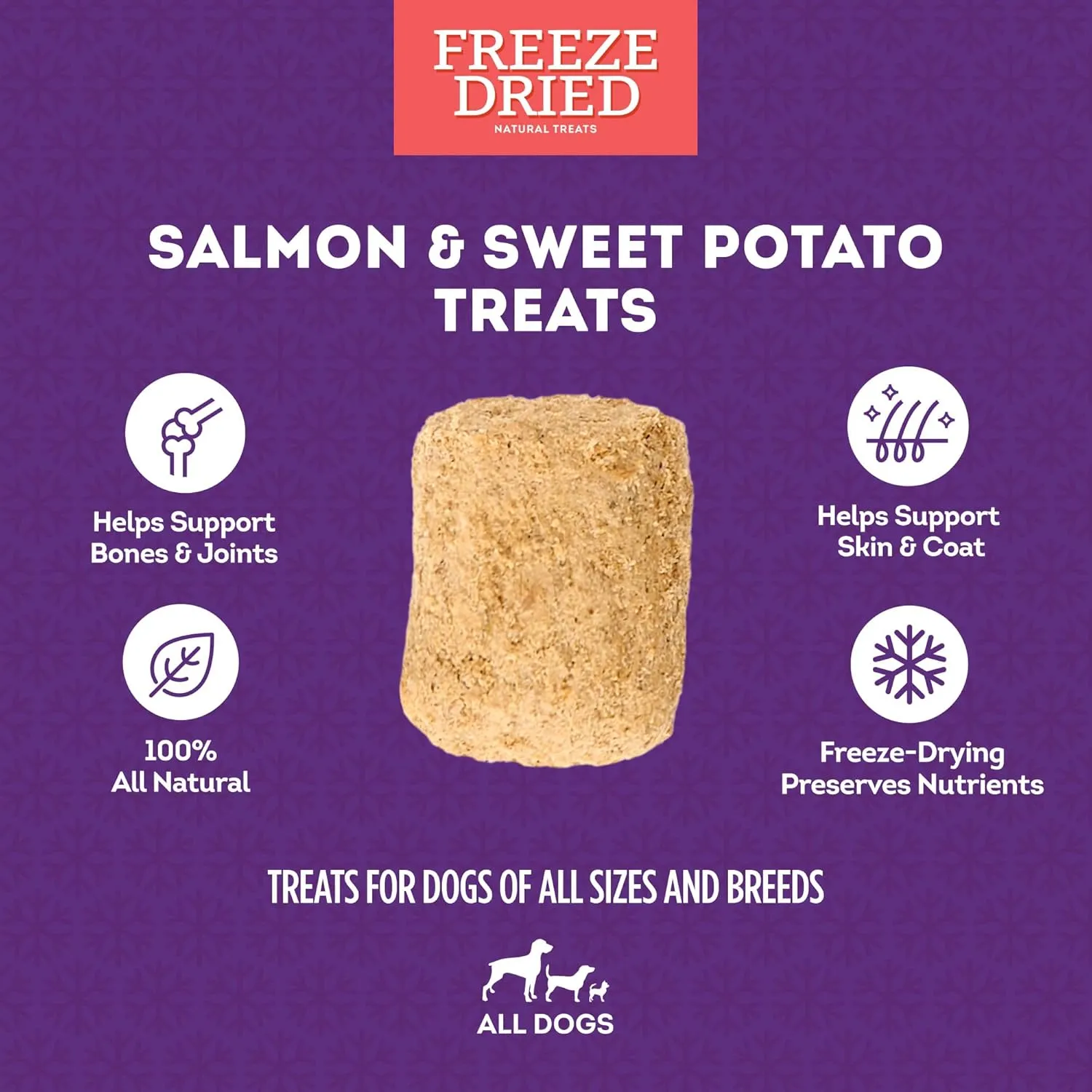 Freeze Dried Salmon & Sweet Potato w/Collagen Dog Treats - 3oz/1 Pack