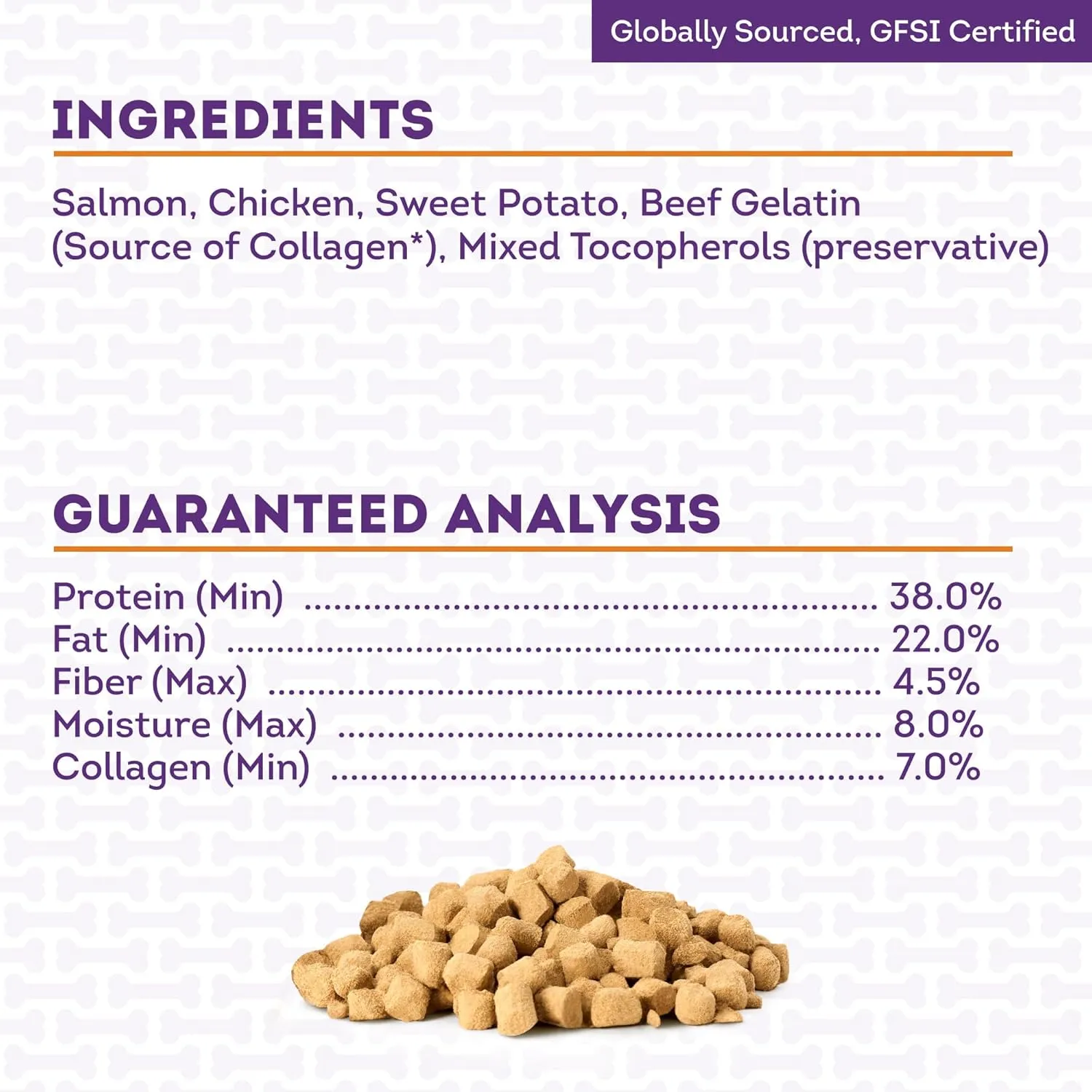 Freeze Dried Salmon & Sweet Potato w/Collagen Dog Treats - 3oz/1 Pack