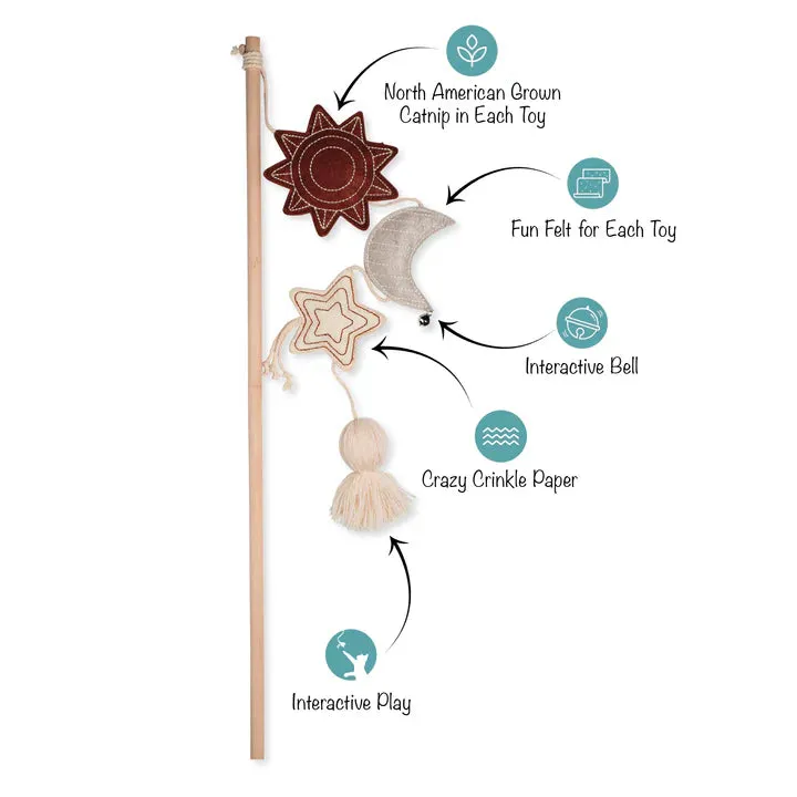 Fringe Cat Toy Teaser Happy Skies