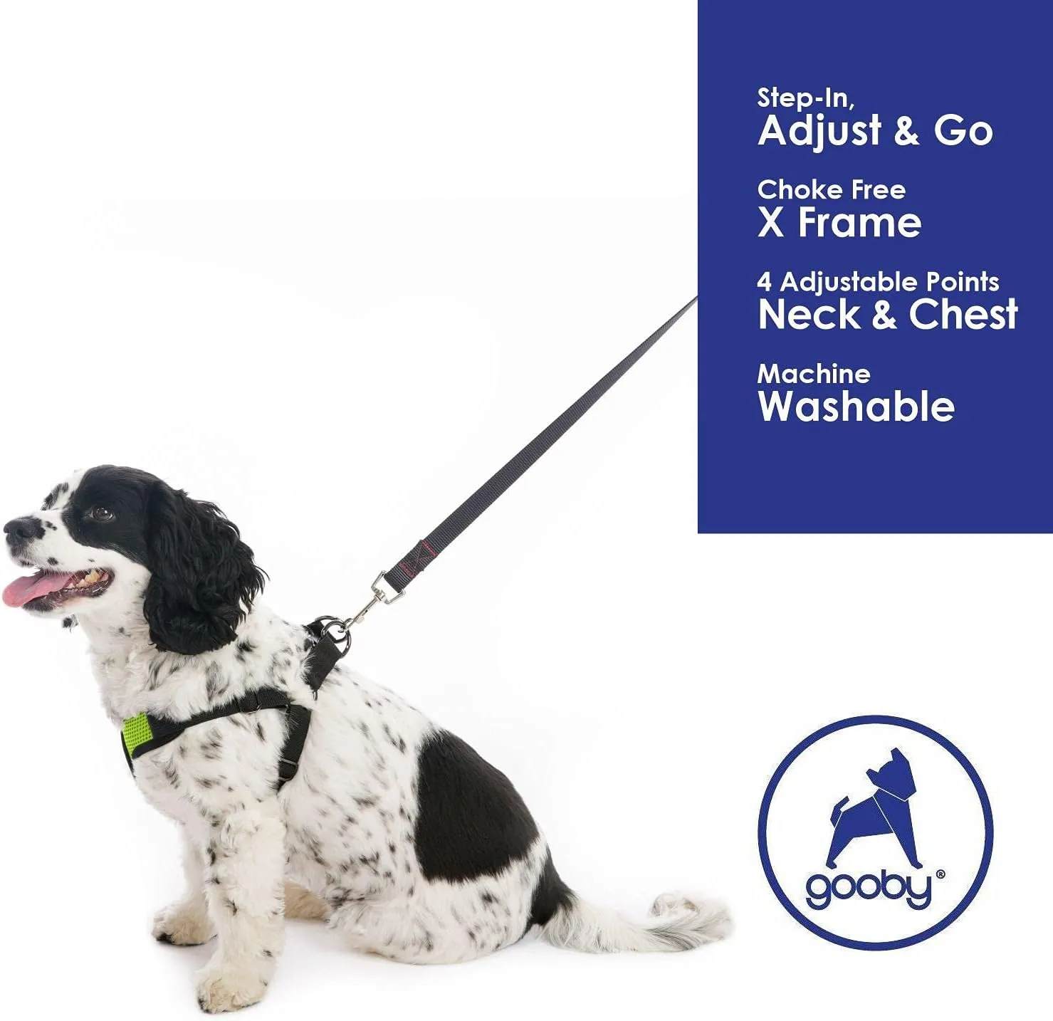 Gooby Comfort X Step in Harness - Green, X-Large - No Pull Small Dog Harness Patented Choke-Free X Frame - Perfect on The Go Dog Harness for Medium Dogs No Pull or Small Dogs