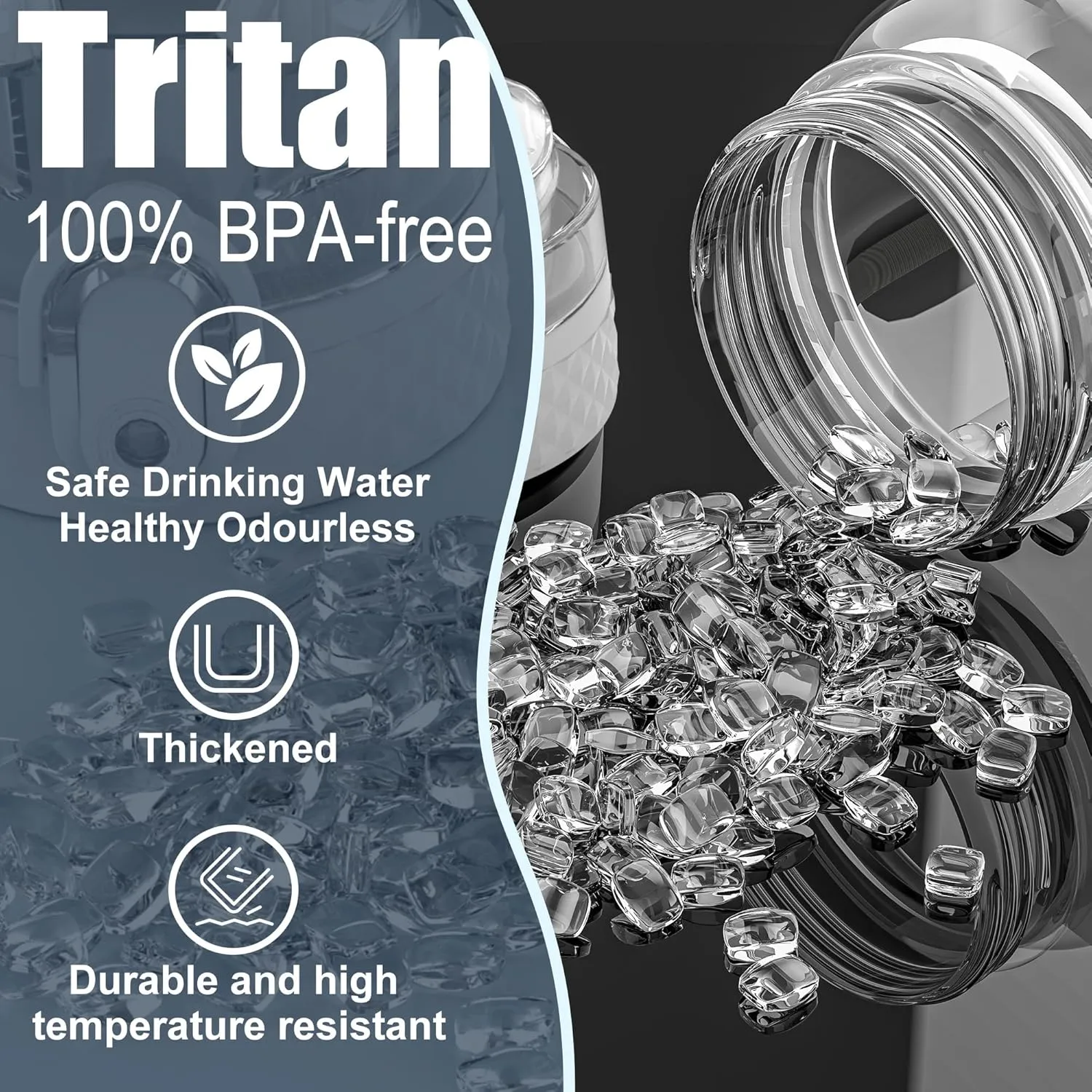 GOPPUS Water Bottle,Clear Water Bottles with Straw,32oz Sports Bottle With Time Markers-BPA-Free Tritan Wide Mouth Bottle Leakproof Motivational wate bottles for Gym,Hiking,School or Office(1 Bottle)