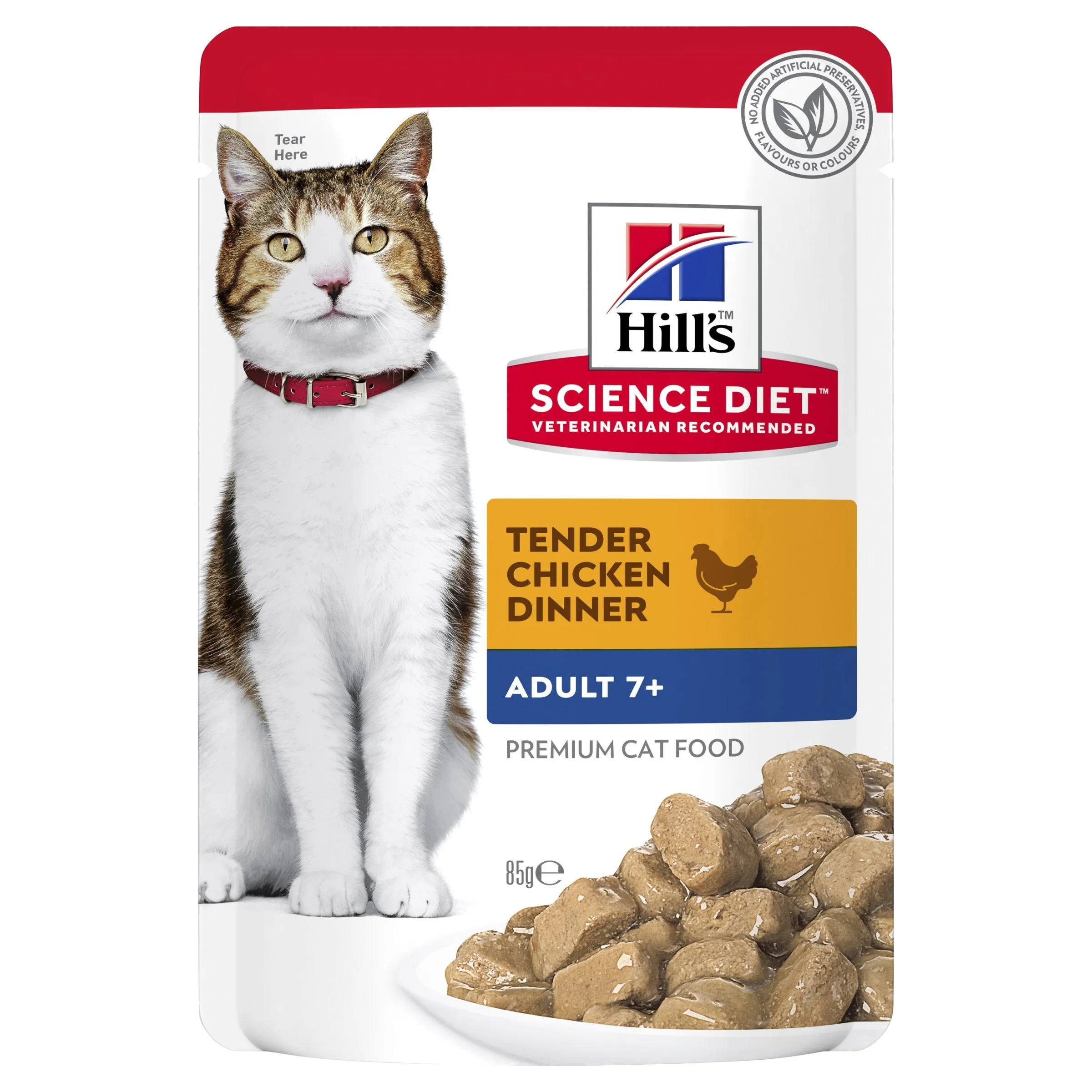 Hills Science Diet Adult 7  Active Longevity Mature Chicken Cat Food Pouches 85g^^^