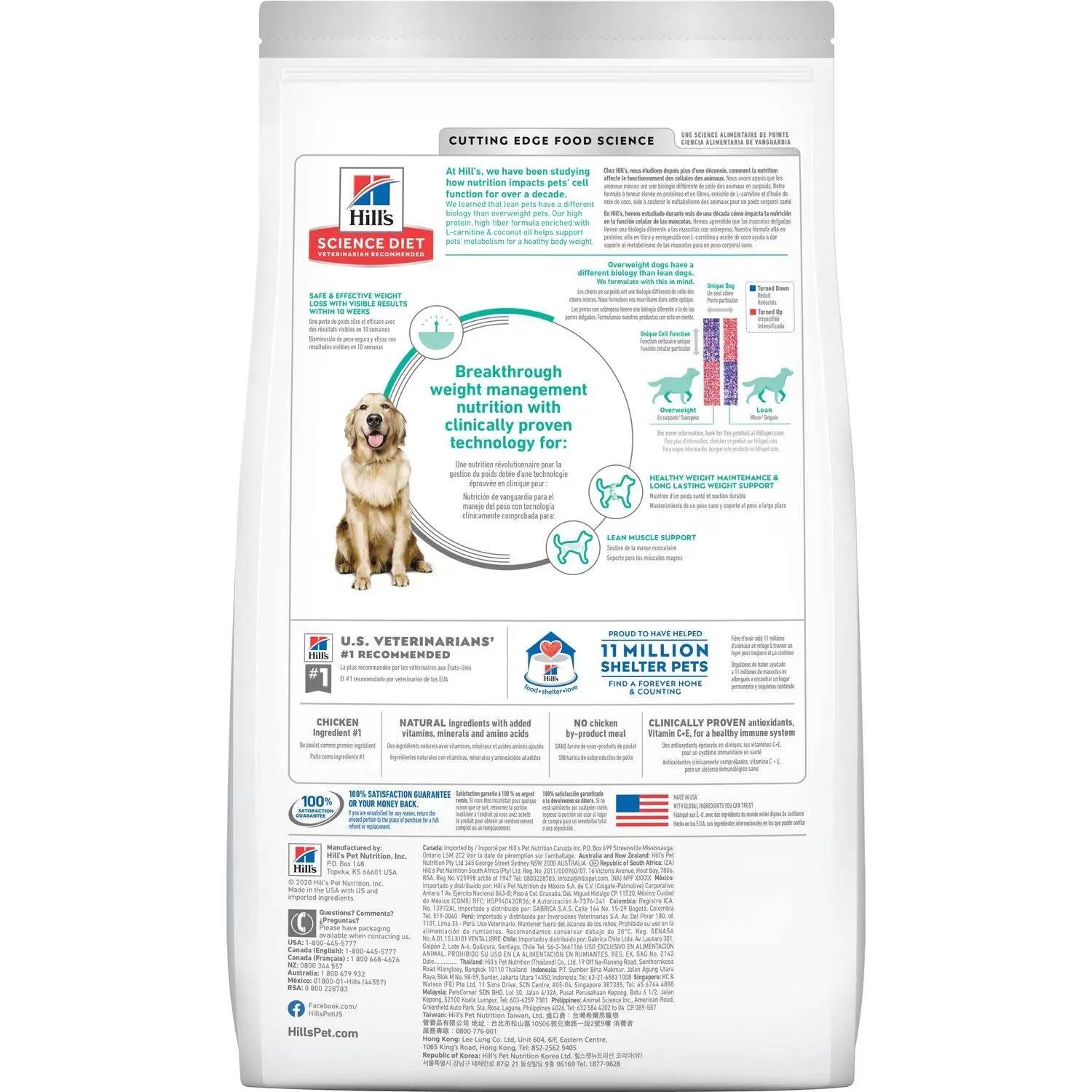 Hill's Science Diet Adult Perfect Weight Chicken Recipe Dog Food