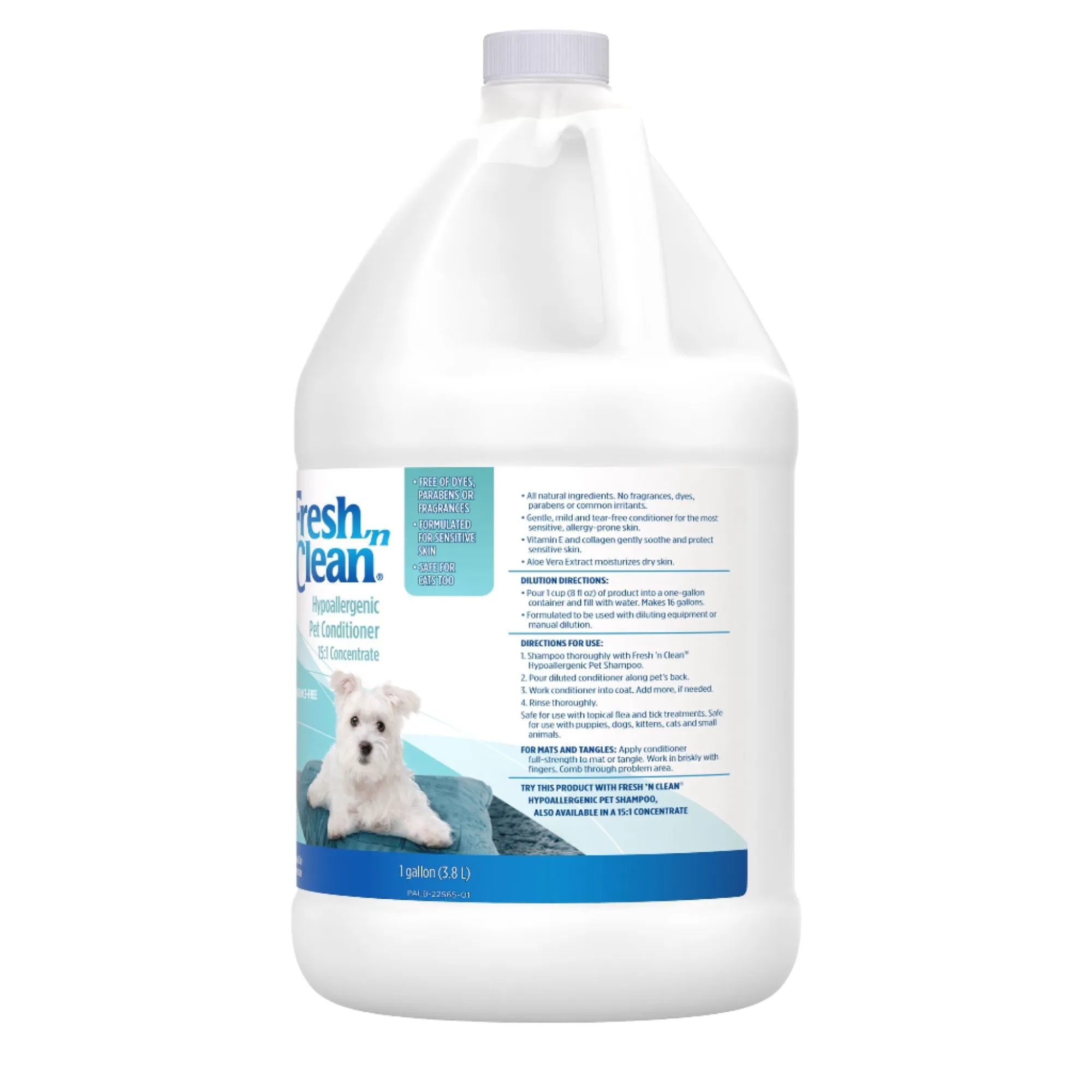 Hypoallergenic Pet Conditioner 15:1 Concentrate Gallon by Fresh 'n Clean