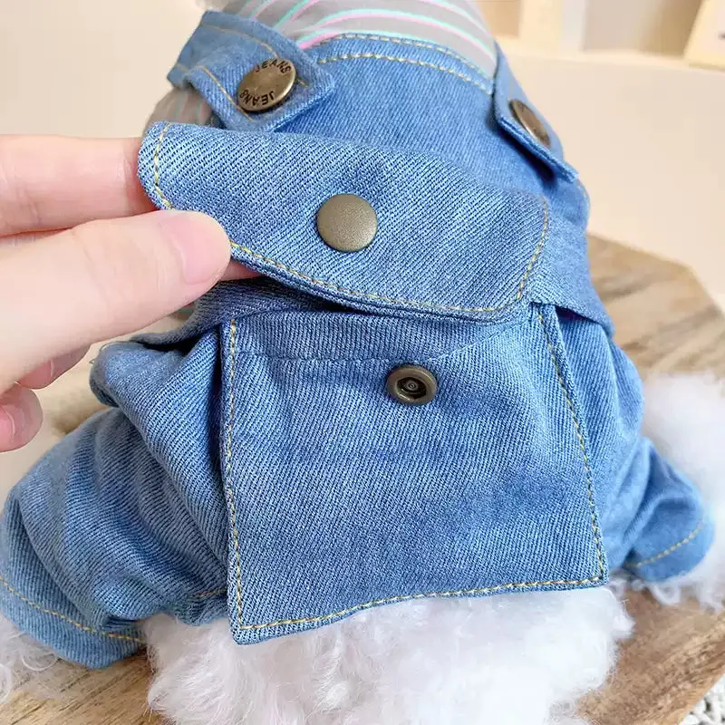 Jeans Four-Legged One Piece Jumpsuit