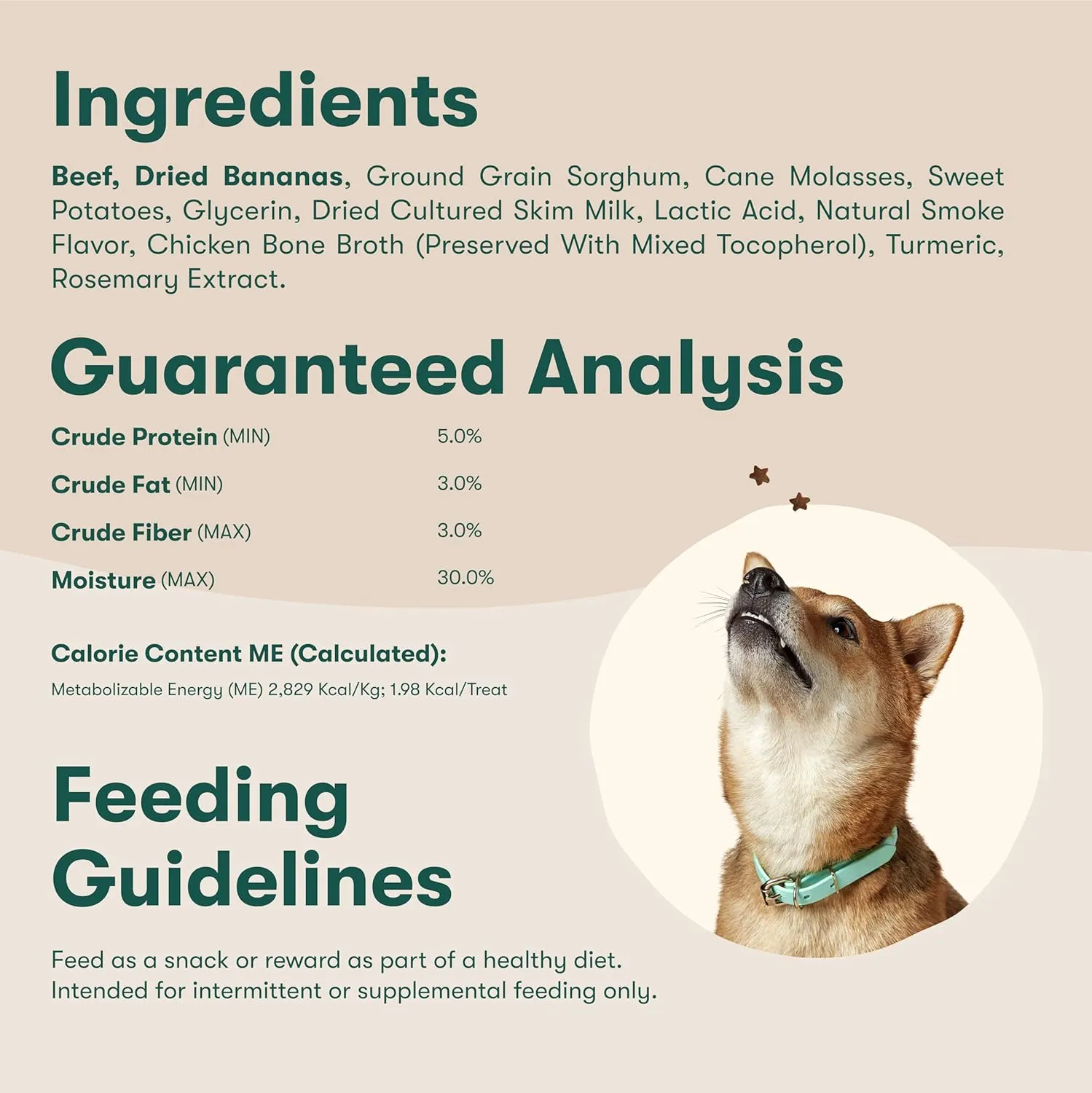 Jinx Beef & Banana Training Treats for Dogs and Puppies, Low-Calorie, All Natural, Slow-Smoked Real Beef, No Fillers 4oz