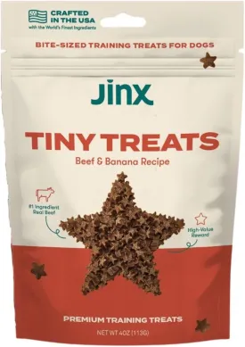 Jinx Beef & Banana Training Treats for Dogs and Puppies, Low-Calorie, All Natural, Slow-Smoked Real Beef, No Fillers 4oz