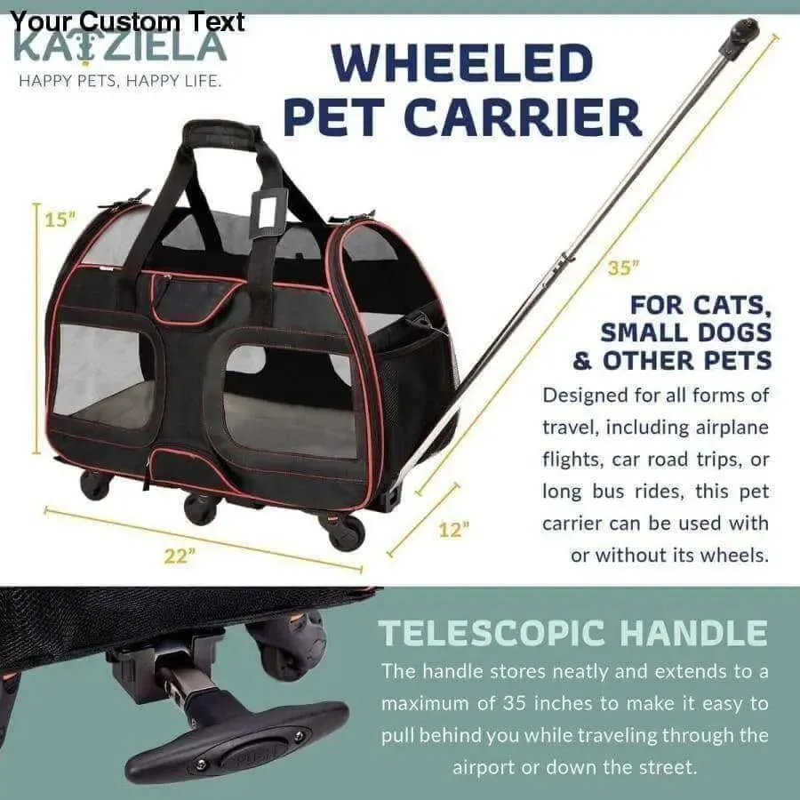 Katziela Airline Approved Wheeled Pet Carrier