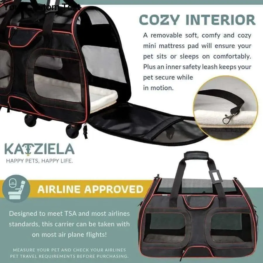 Katziela Airline Approved Wheeled Pet Carrier