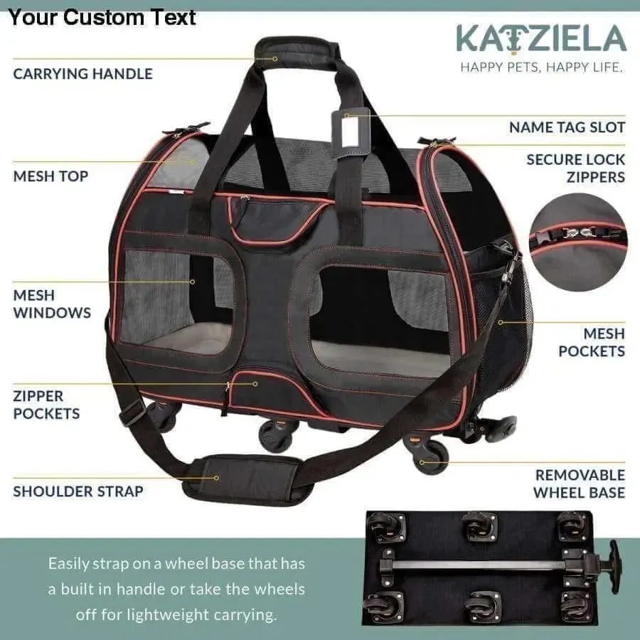 Katziela Airline Approved Wheeled Pet Carrier