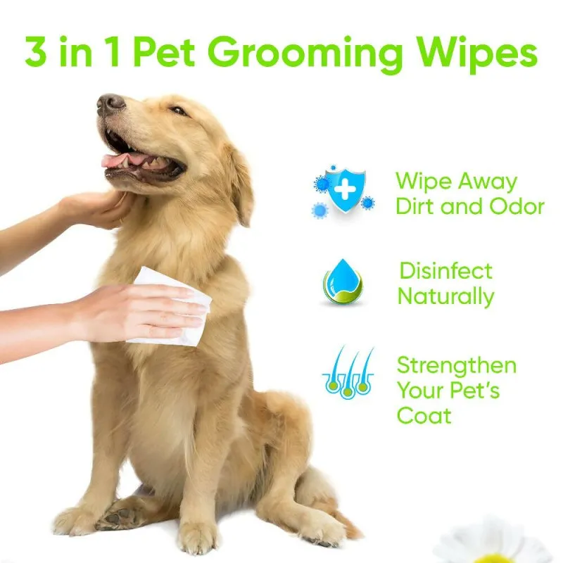 KIVEMA Daily Pet Wipes | Hypoallergenic Dog Wipes | Dog Grooming Wipes | Removes Dirt Unscented Cat and Dog Wipes Pack of 400