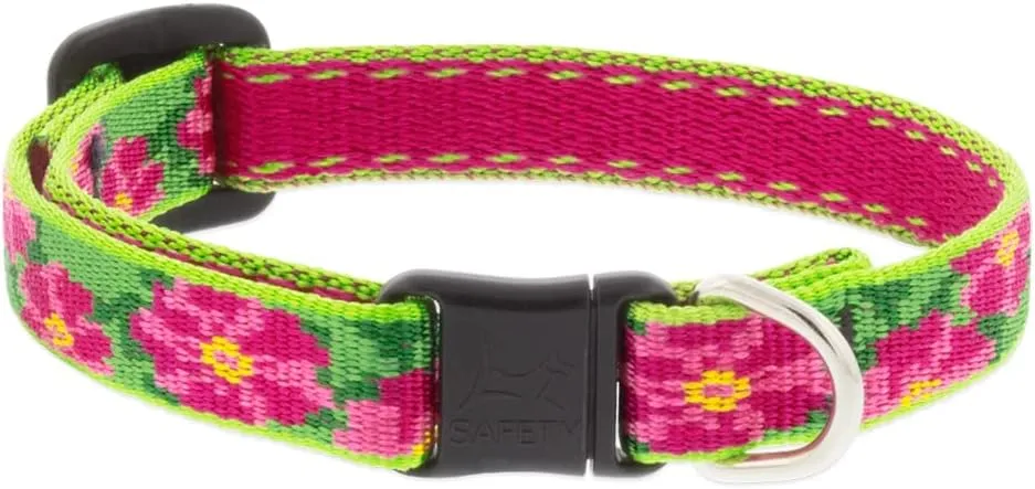 Lupine Cat Safety Collar 1/2" wide Petunias adjusts 8-12"