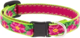 Lupine Cat Safety Collar 1/2" wide Petunias adjusts 8-12"